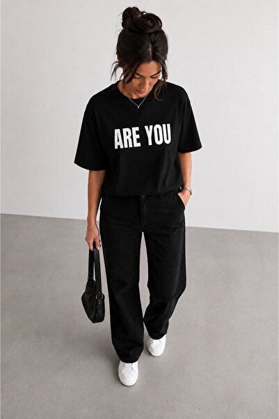 VODEXA Unisex Oversize T-Shirt με στάμπα  "Are you ", 100% βαμβακερό, με θέμα...