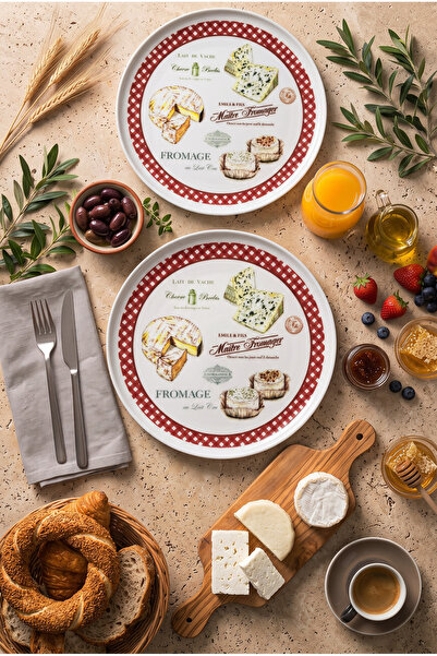 grandora Set of 2 Porcelain Breakfast Presentation Plates 26 cm – Cheese Deli...