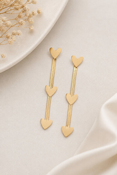 Archhazel Jewelery Steel Earrings - Gold-colored - Without Stone