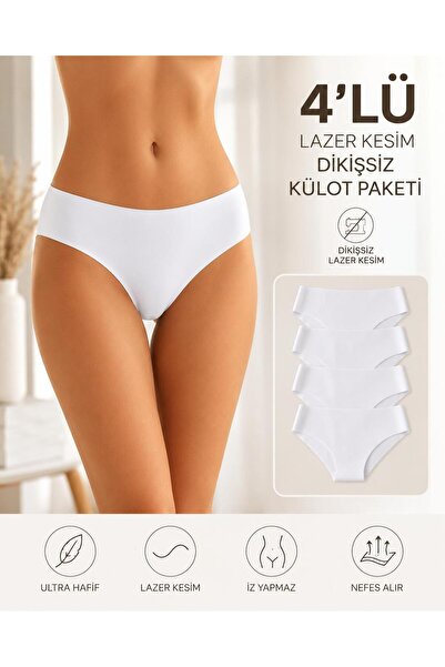 4'lü Lazer Kesim Dikişsiz Külot