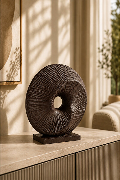 Typoniq Attitude Included Forma Taro Dokulu Dekoratif Obje Kahverengi 30 x 27 cm