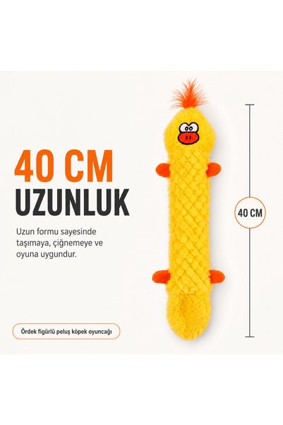 Havhav Ördek Köpek Oyuncağı – At Getir ve Çekiştirme Oyuncağı 40 cm