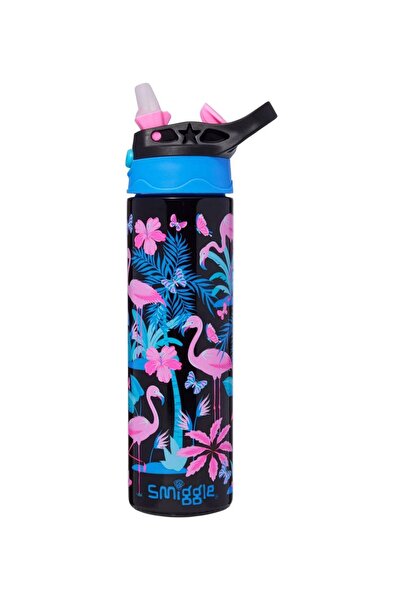 SMIGGLE Flamingo Desenli Plastik 500 ml İçecek Şişesi