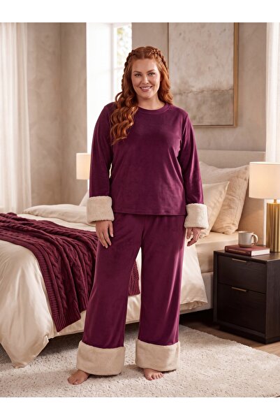 Lohusa Homewear Plus Size Pajama Sets - Purple - Long