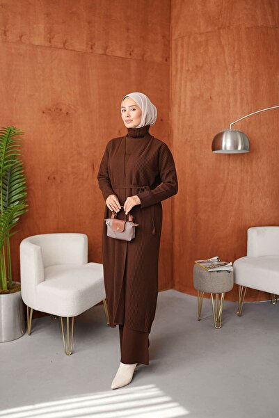 ankanoor Modest Two Piece Set - Gray - Long