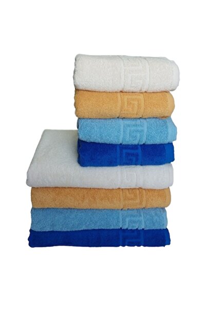 Uramag Set de prosoape pufoase de hotel, 8 piese, Model grecesc, 100% bumbac,...