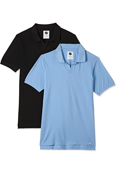 GENERAL Amazon Brand Men's Regular Fit Solid Color Half-Sleeve Polo Shirt - S...