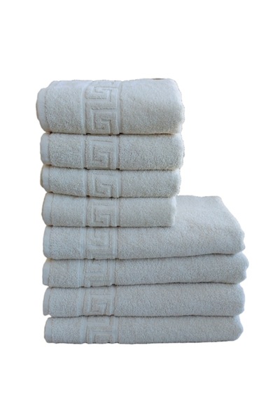 Uramag Set de prosoape pufoase de hotel, 8 piese, model grecesc, 100% bumbac,...
