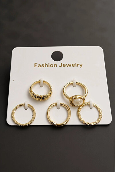 Generic Brand 5 Pieces of Pearl Joint Rings