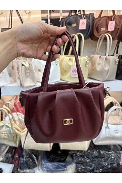 Çanta Trend Women's Pleated Detailed Leather Look Hand Shoulder Bag