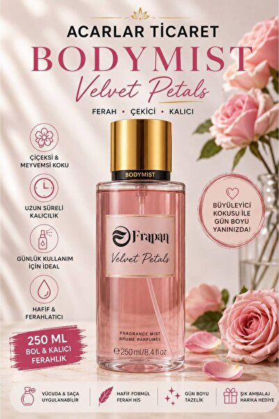 Acarlar Ticaret Vücut Spreyi 250 Ml Velvet Petals