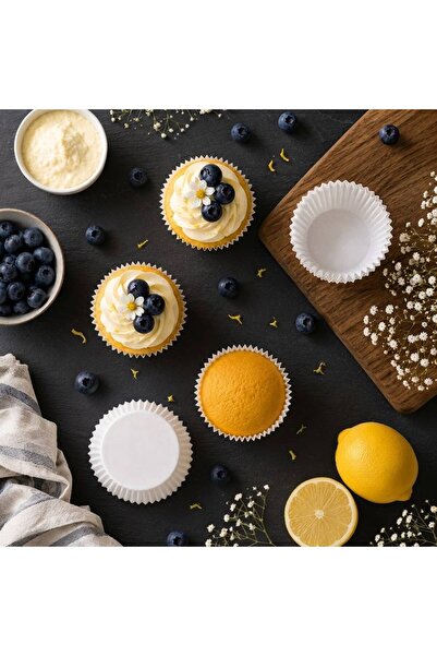 L'Opaline Beyaz Muffin Truff Çikolata Kek Brownie Kalıbı 35x40 Mm Takribi 25 ...