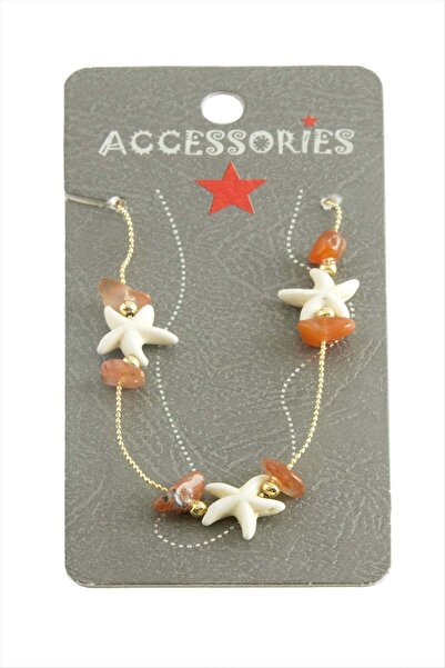 Generic Brand Sea Star Broken Natural Stone Anklet