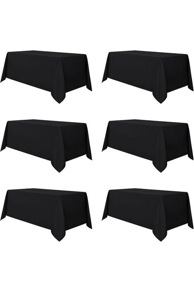 GENERAL Sankwa Rectangular Polyester Tablecloth, 6 Foot Stain Resistant Anti-...