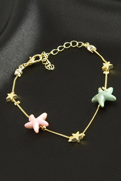 Mercansa Sea Star Glass Stone Bracelet