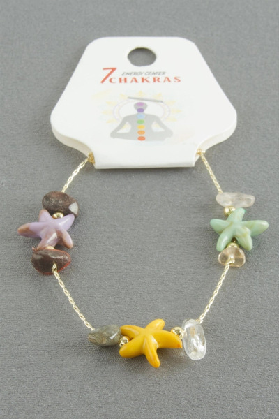 Mercansa Sea Star Chakra Natural Stone Bracelet