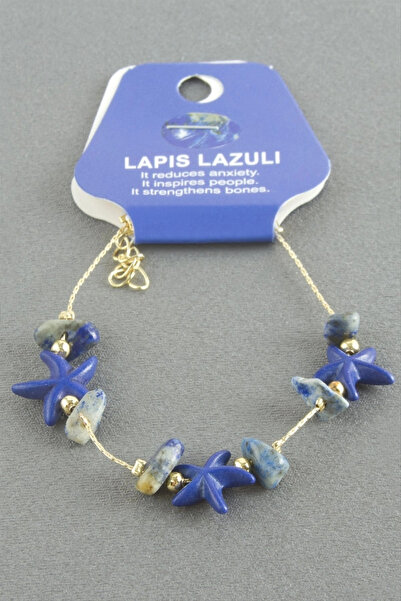 Mercansa Sea Star Lapis Natural Stone Bracelet