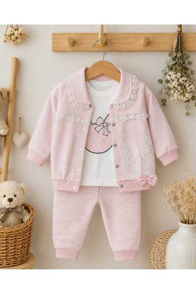 krm kerem bebe Baby Set - Pink - Plain