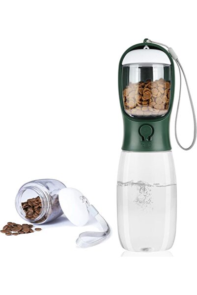 GENERAL Portable Pet Water Bottle with Drinking and Feeding Function, Outdoor...