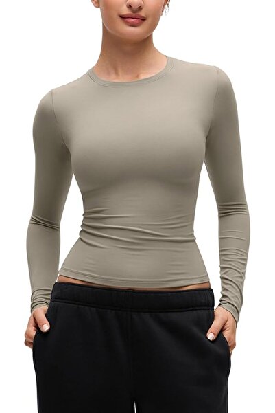 GENERAL Soft Impression Long Sleeve Slim Round Neck Shirts for Autumn Women