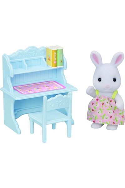 SYLVANIAN FAMILIES EPOCH Kar Tavşan Kız Ve Çalışma Masası, Oyuncak