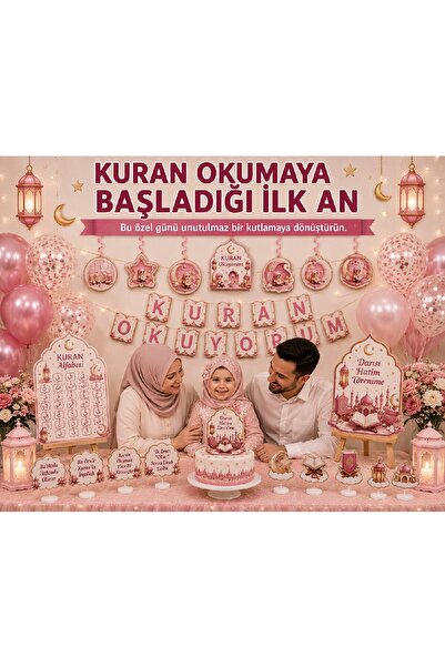 Bkmc Kuran Okuyorum Seti | Kuran'a Geçiş Süsleme Seti | Kuran Okuma Parti ve ...