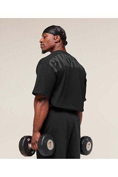 GYMSHARK Sports T-Shirts - Black - Oversize