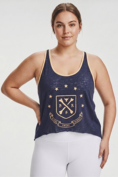 Under Armour Women Sportswear Fit Sleeveless Running Tank Top, Navy Blue