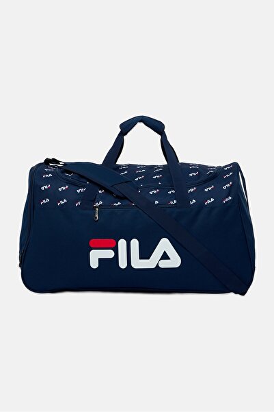 FILA Men Brand Logo Duffle Bag, Navy