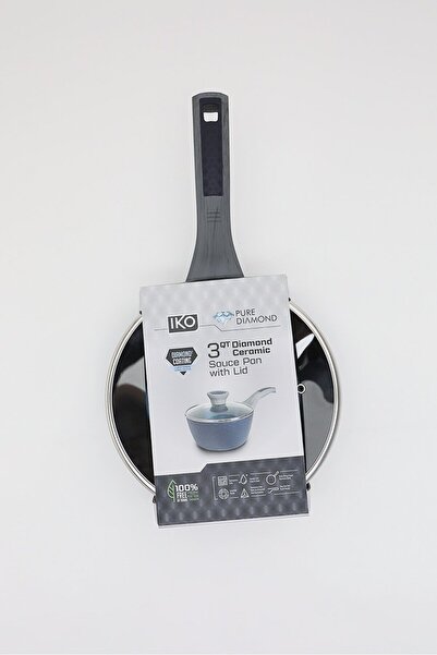İKO 3 Qt. Sauce Pan With Lid 11 H x 20 W cm, Navy