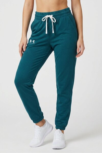 Under Armour Women Loose Fit Training Jogger Pants, Teal Green