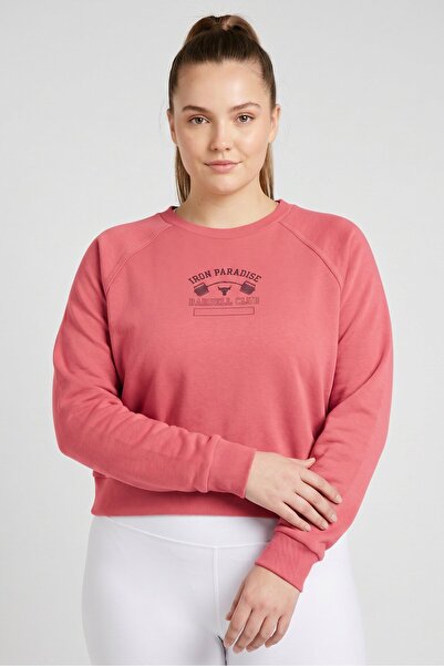Under Armour Women Loose Fit Long Sleeve Gymnastics Sweatshirt, Old Rose