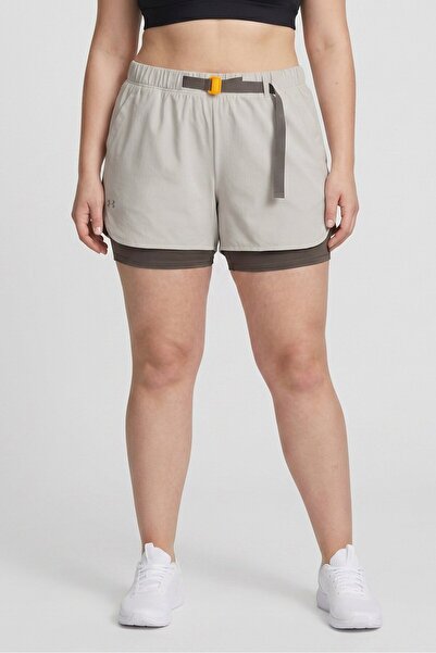 Under Armour Women Sportswear Fit 2 In 1 Training Shorts, Grey