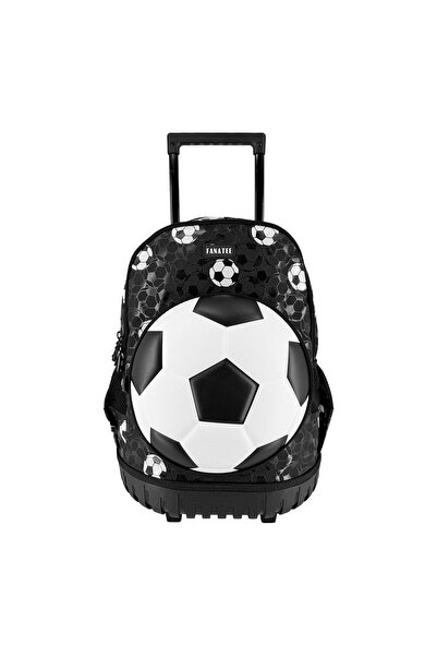 OEM Ghiozdan troler clase primare, negru, model fotbal, troler – spațios, com...