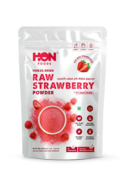 HON FOODS Freeze-Dried Raw Strawberry Powder 200g, 100% Real Strawberry Powde...