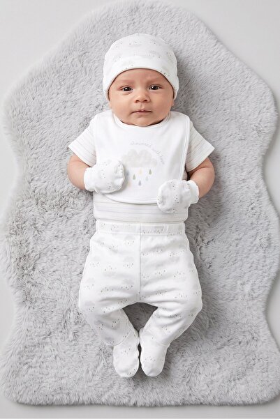 Rock A Bye Baby Boutique Toddlers Boy 5 Pieces Bodysuit,Bib,Hat And Mitts Gif...