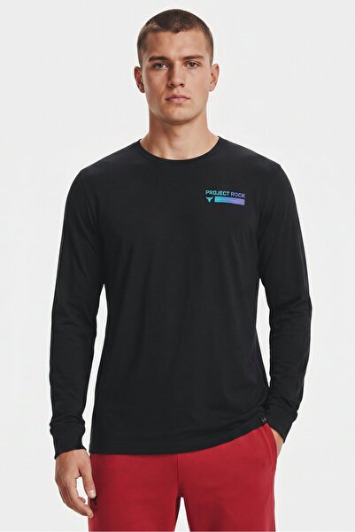 Under Armour x Project Rock Men Loose Fit Long Sleeve Outdoor T-Shirt, Black
