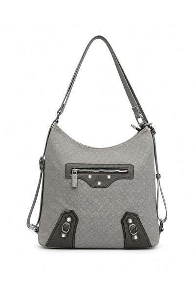 Krista Bell Shoulder Bags - Gray - Faux leather