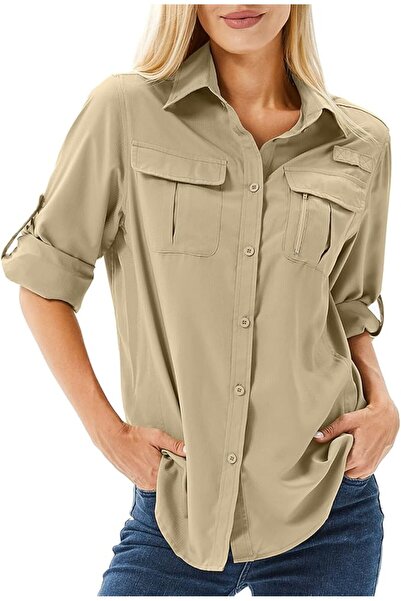 GENERAL Women's Long Sleeve Sun Protection Shirt Upf 50 for Safari, Hunting, ...