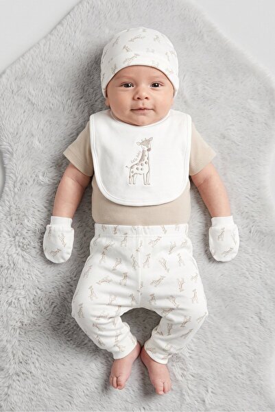 Rock A Bye Baby Boutique Toddlers Boy 6 Pieces Bodysuit,Trouser,Bib,Hat And M...