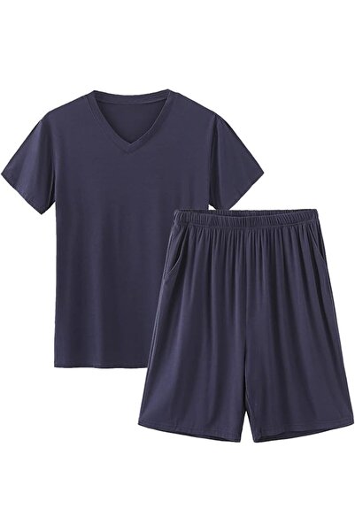 GENERAL Summer Men's Short Sleeve Shirt and Shorts 2 Piece Set Linen Material...
