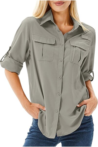 GENERAL Women's Long Sleeve Sun Protection Shirt Upf 50 for Safari, Hunting, ...