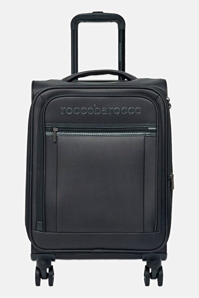 Roccobarocco 26 Inch Brand Logo Spinner Luggage, Charcoal