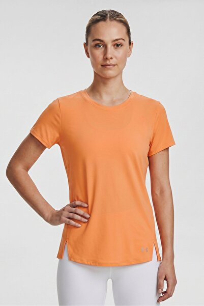 Under Armour Women Fitted Short Sleeve Running T-Shirt, Orange