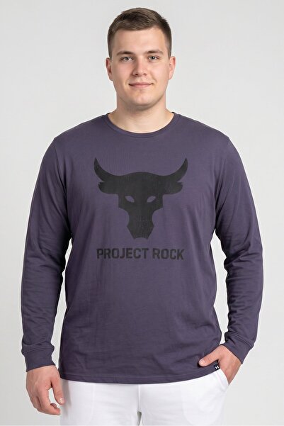 Under Armour x Project Rock Men Loose Fit Long Sleeve Outdoor T-Shirt, Dusty ...