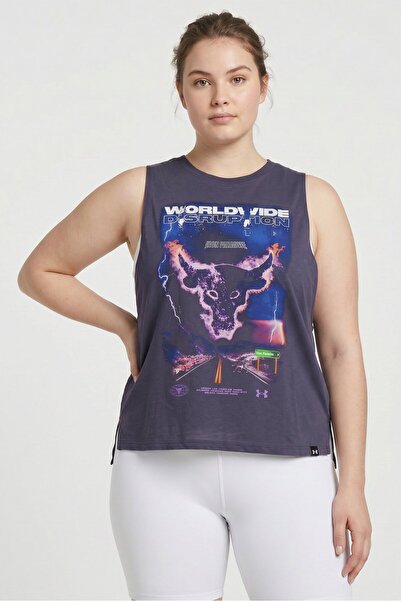 Under Armour Women Loose Fit Sleeveless Training Tank Top, Dark Purple