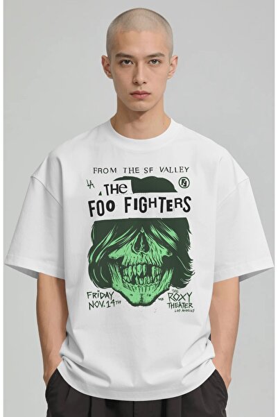 SEVBANO Μπλουζάκι Foo Fighters Rock Metal Music Group με στάμπα Unisex Oversi...