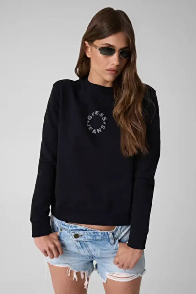 Guess W6YQ19K4778-JBLK Gues Kadın Sweat