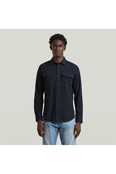 G-STAR RAW SİYAH ERKEK SLIM GÖMLEK