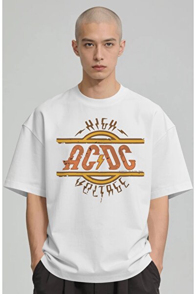 SEVBANO AC DC Ροκ Μέταλ Μουσικό Συγκρότημα Τυπωμένο Unisex Oversize Premium T...
